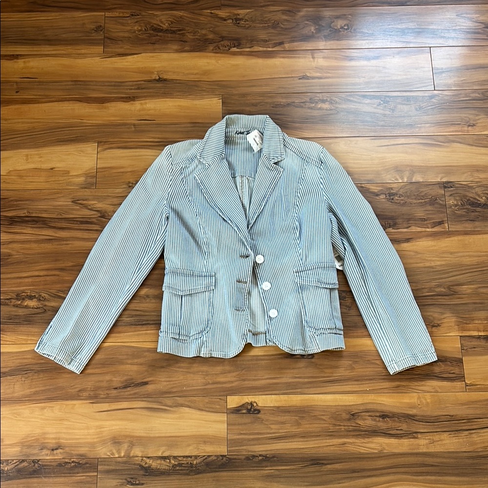 Striped Blue Women's Blazer